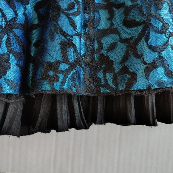 Jessica McClintock Gunne Sax Lace Corset Taffeta Chiffone Dress Size S Tag Sz 5 - Picture 2 of 16